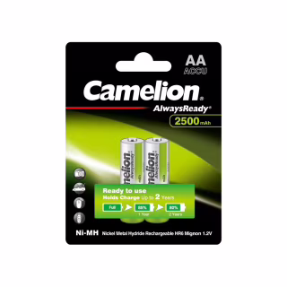 Аккумулятор Camelion AA 2500mAh Ni-MH AlwaysReady * 2 R6-2BL (NH-AA2500АRBP2)