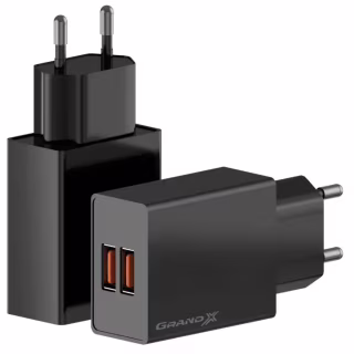 Зарядное устройство Grand-X 5V 2.1A USB Black (CH-15B)