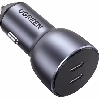 Зарядное устройство Ugreen 2xUSB-С 40W Car Charger CD213 space gray (70594)