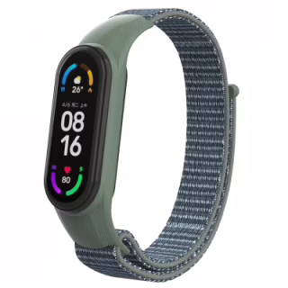 Ремешок для фитнес браслета Armorstandart нейлоновый для Xiaomi Mi Band 7/6/5/4 Military Green (ARM67845)