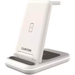 Зарядное устройство Canyon WS-304 Foldable 3in1 Wireless charger Cosmic Latte (CNS-WCS304CL)