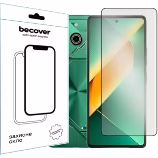 Стекло защитное BeCover Tecno POVA 6 Neo (LI6) 6.78" Black (711581)