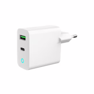 Зарядний пристрій Gembird 1xUSB-A + 1 Type-C (PD20Вт + QC3.0 18Вт) white (TA-UC-PDQC20L-W-01)