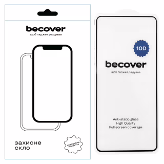 Стекло защитное BeCover Motorola Moto G55 10D Black (712717)