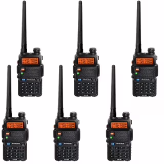 Портативна рація Baofeng UV-5R Black комплект 6 шт (2200000758965)