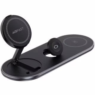 Зарядний пристрій Acefast Wireless QI 3in1 15W E19 Qi2 (6974316283096)