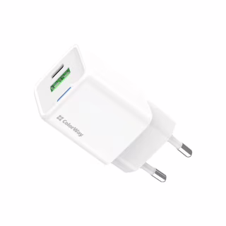 Зарядное устройство ColorWay GaN Mini 30W PD Port PPS USB (Type-C PD + USB QC4.0) white (CW-CHS053PD-WT)