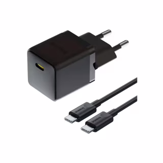 Зарядное устройство Baseus Palm Fast Charger 1C 20W + Cable 1.0m Type-C 60W black (P10111602113-01)