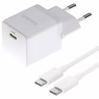 Зарядний пристрій Baseus Palm Fast Charger 1C 20W + Cable 1.0m Type-C 60W white (P10111602213-01)