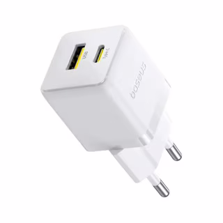 Зарядное устройство Baseus Palm Fast Charger C+U 20W moon white (P10111608213-00)