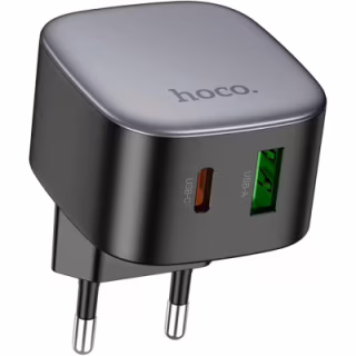 Зарядний пристрій HOCO CS32A Rise 1xUSB-C PD20W + 1xUSB QC3.0 Black (6942007617451)