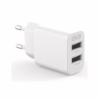 Зарядное устройство XO L109 12W 2xUSB-A White (L109_White)