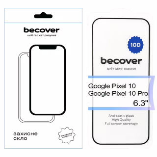 Скло захисне BeCover Google Pixel 10 / 10 Pro 10D Black (713672)