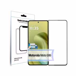 Скло захисне BeCover Motorola Moto G86 Black (713727)