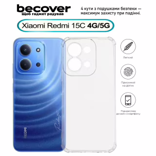 Чехол для мобильного телефона BeCover Anti-Shock Xiaomi Redmi 15C 5G (173mm) EU Clear (713812)