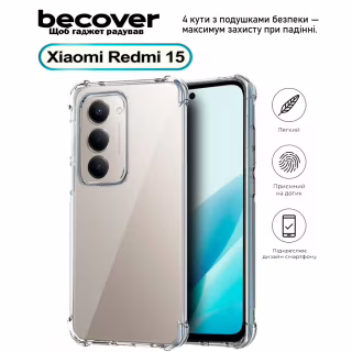 Чехол для мобильного телефона BeCover Anti-Shock Xiaomi Redmi 15 4G (171mm) EU Clear (713811)
