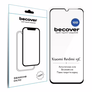 Стекло защитное BeCover 10D Xiaomi Redmi 15C 4G/5G Black (713908)