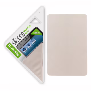 Салфетки ColorWay Silicone microfiber wipe, for TFT/LCD, 12х18см (CW-6108)
