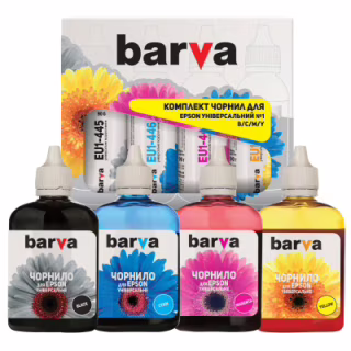 Чорнило Barva Epson universal 1, water-soluble, 90г*4 B/C/M/Y (EU1-090-MP)