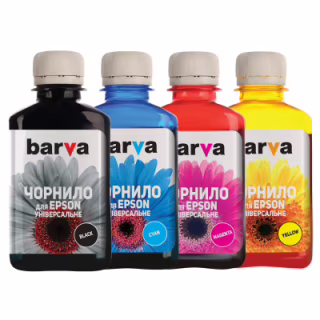 Чорнило Barva Epson universal 1, water-soluble, 180г*4 B/C/M/Y (EU1-180-MP)