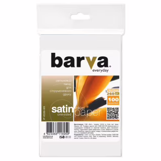 Фотобумага Barva 10x15, 260g/m2, Everyday, Satin, 100с (IP-VE260-305)