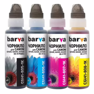 Чорнило Barva Canon GI-41 4x100 мл, OneKey, 1K (CGI41-1K-MP)