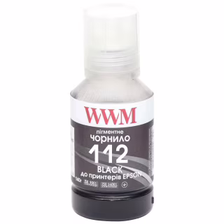 Чернила WWM Epson L11160/6490 №112 140г Black pigmented (E112BP)