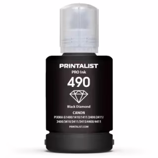 Чернила Printalist Canon GI-490 для G1400/G2400/G3400 140г Black Pigm. (PL490BP)
