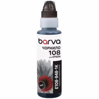 Чернила Barva Epson 108 100 мл, Black, флакон OneKey (1K) (E108-948-1K)