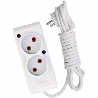 Мережевий подовжувач TECCO 1.5м 2 поста white (8681277843433)