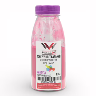 Тонер HP CLJ M252/277/452/Canon MF-631/632/633, фасовка, magenta 100г Welldo (UWDTHM452M-100)