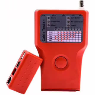 Тестер кабельный 5 в 1 -> RJ-45/RJ-11/BNC/USB/1394 Merlion (KTRJUSB)