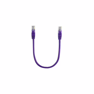 Патч-корд 0.3м, RJ-45, Cat.5e, CU, медь, фиолетовый Ritar (PCR-CU/0.3Pe / 14090)