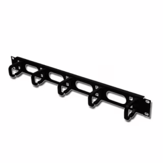 Кабельный организатор 19" 1U 40х50 пластиковые скобы black Conteg (DP-VP-P1)