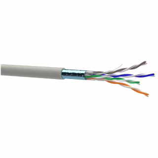 Кабель сетевой OK-Net FTP 100м cat.5e (F/UTP-cat.5E-SL) (КПВЭ-ВП (100) 4*2*0,48 / 100)