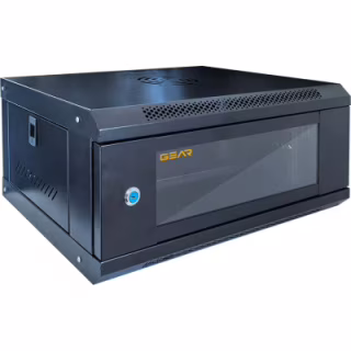 Шафа настінна GEAR 4U 19'' 600x600x280 мм, black (GWMSN-4U-600-600)