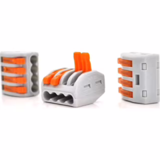 Соединитель кабеля 4-pin аналог WAGO K222-414, 15штпак Voltronic (K222-414/15)