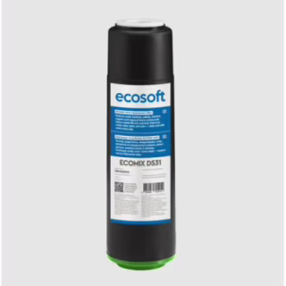 Картридж для фільтра глечика Ecosoft Картридж з сумішшю EcomixD531 Ecosoft 2.5х10", видаляє жорсткість, (CRV2510ECO)