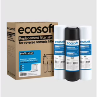Картридж для фильтра кувшина Ecosoft Комплект картриджів Ecosoft 1-2-3 Standart (2 поліпропілену+вугі (CPV3ECOSTD)