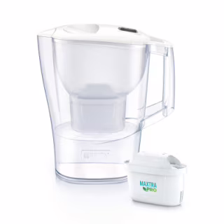 Фильтр-кувшин Brita Aluna Memo MXPro 2.4л (1.4л очищеної води) з фільтр-картриджем, білий (1052801)
