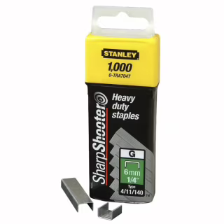 Скобы для строительного степлера Stanley тип G 10мм (Степлер 6-TR250) 1000шт (1-TRA706T)