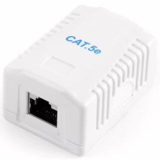 Компьютерная розетка Cablexpert RJ45x1 FTP, cat.5e (NCAC-1F5E-01)