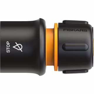 Коннектор для шланга Fiskars Watering 19 мм(3/4") c автостопом LB30 (1027083)
