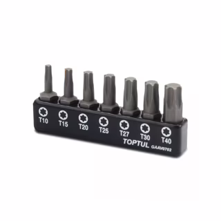 Набор бит Toptul TORX 1/4" 7ед. (T10-T40) (GAAV0702)