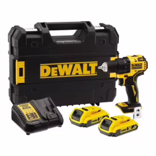 Шуруповерт DeWALT XR Li-Ion 18 В, 65 Нм, 2 АКБ + ЗУ, кейс (DCD708D2T)