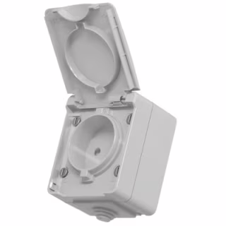 Розетка Videx BINERA IP65 наружная 1ая серая (VF-BNW21-G)