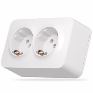 Розетка Videx BINERA IP20 наружная 2ая с заземлением белая (VF-BNS22G-W)