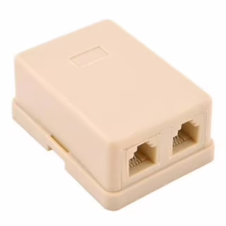 Телефонная розетка RJ12x2 UTP, 6P4C Ritar (06299 / StR-6P4CRJ12-2)