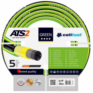Поливочный шланг Cellfast GREEN ATS, 3/4", 25м, 5 слоев, до 30 Бар, -20…+60°C (15-120)