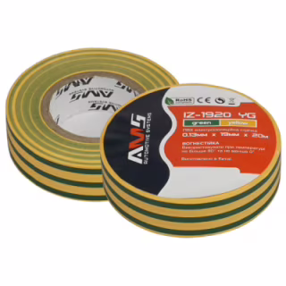 Изоляционная лента AMS 0,13*19мм*20м glossy yellow-green PVC IZ-1920 YG (AMSIZ-1920YG)